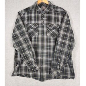 5.11 Tactical Mens XL Plaid Long Sleeve Snap Button Down Shirt Brown Yellow